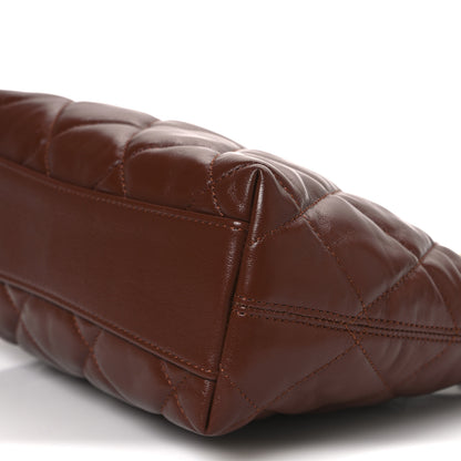 Chanel Shiny Crumpled Lambskin Quilted Small CC Funky Town Hobo Brown 10 of 12