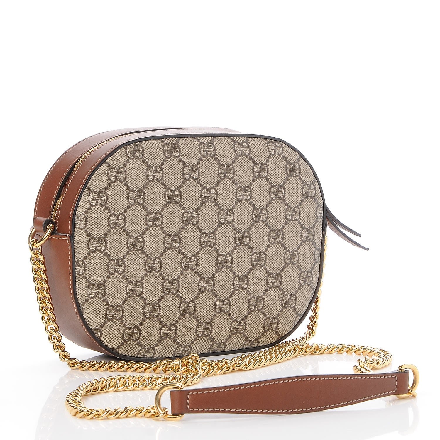 Gucci GG Supreme Monogram Floral Embroidered Mini Chain Shoulder Bag Beige Tuscany 3 of 7