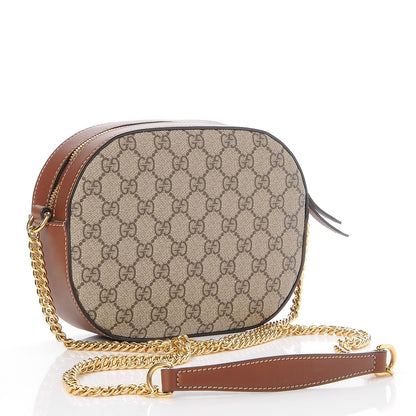 Gucci GG Supreme Monogram Floral Embroidered Mini Chain Shoulder Bag Beige Tuscany 3 of 7