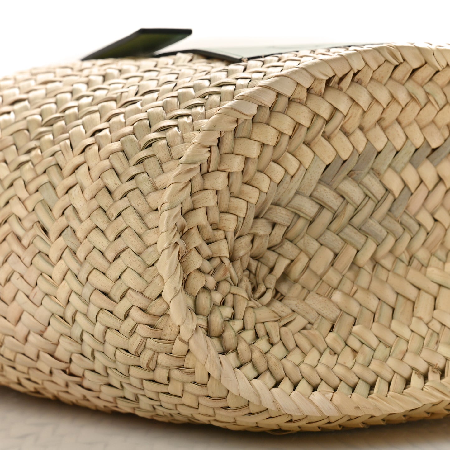 Raffia Small Basket Tote Bag Natural Green