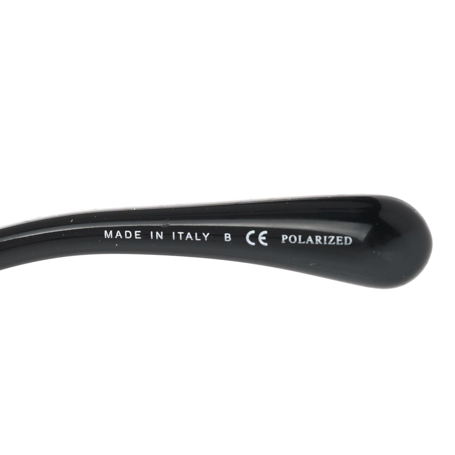 Acetate Strass Polarized Square Sunglasses 5422-B Black
