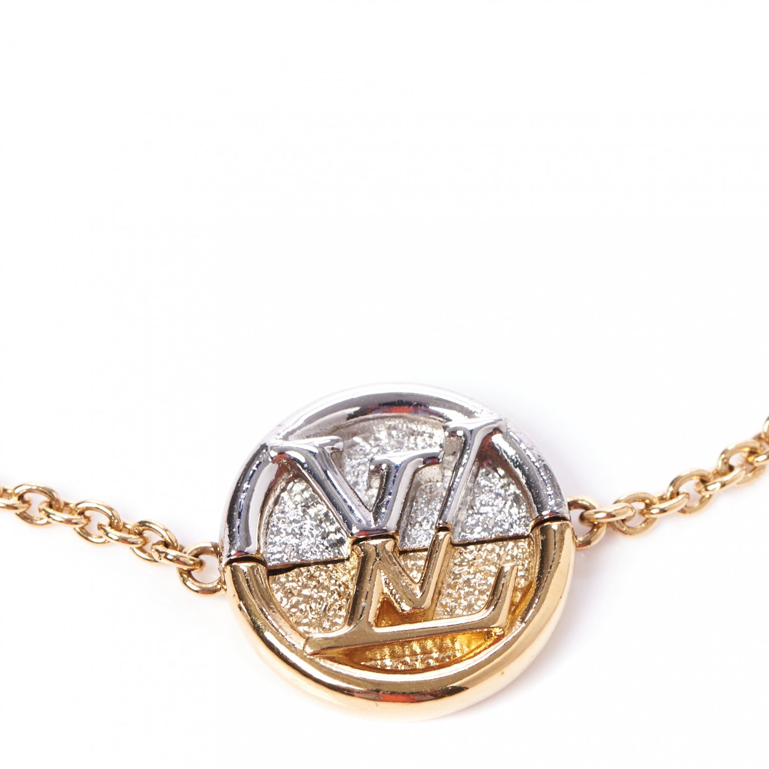Louis Vuitton Metal L To V Bracelet Gold Silver 2 of 6