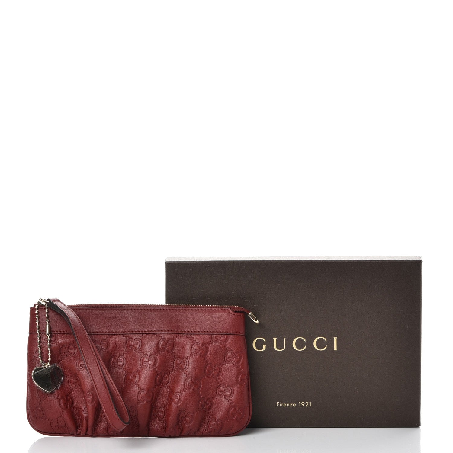 Gucci Guccissima Heart Wristlet Bordeaux 8 of 8