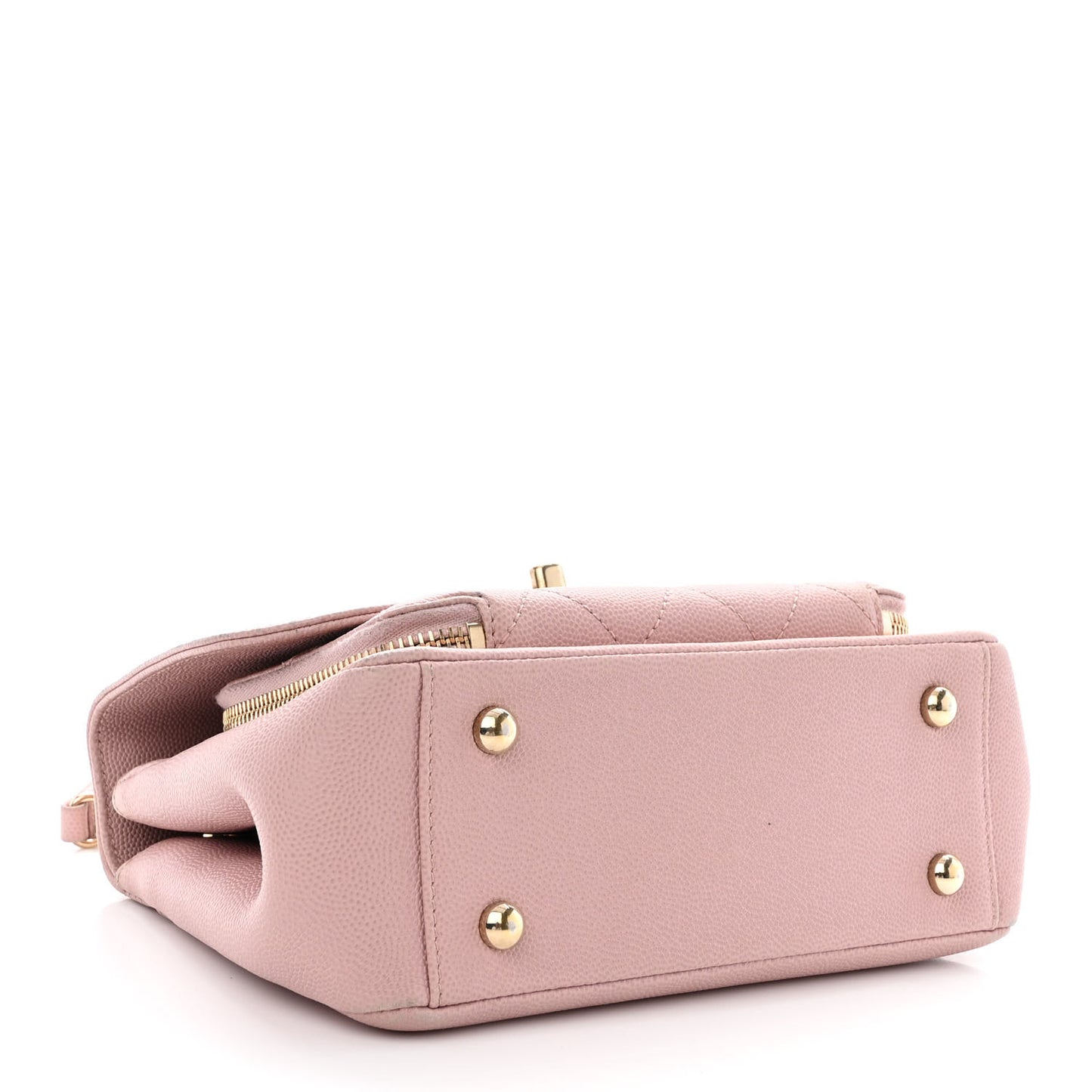 Caviar Quilted Small Business Affinity Flap Light Pink