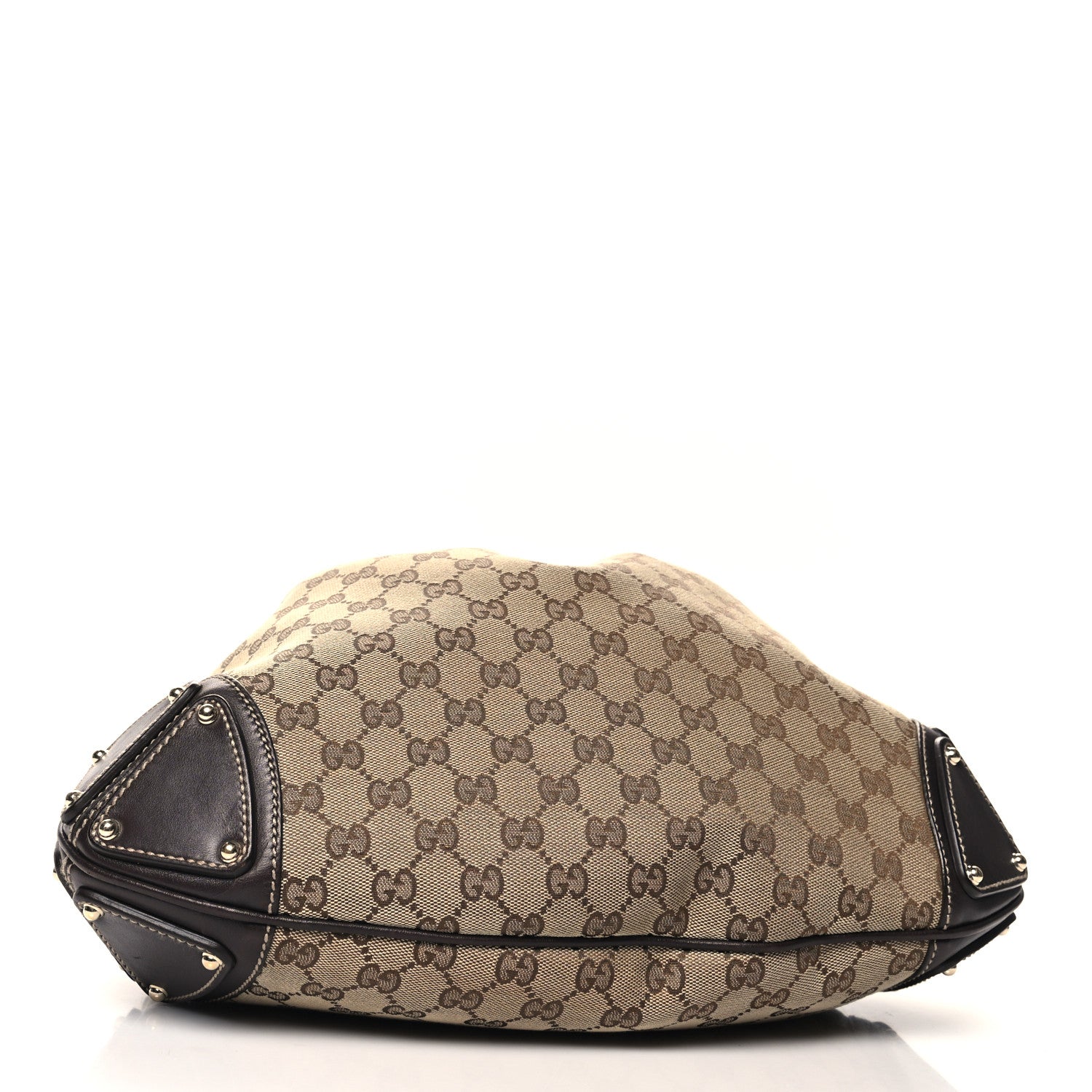 Gucci Monogram Medium Indy Top Handle Hobo Dark Brown 4 of 11