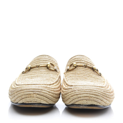 Gucci Raffia Mens Princetown Slippers 11 Naturale Sand Storm 2 of 8