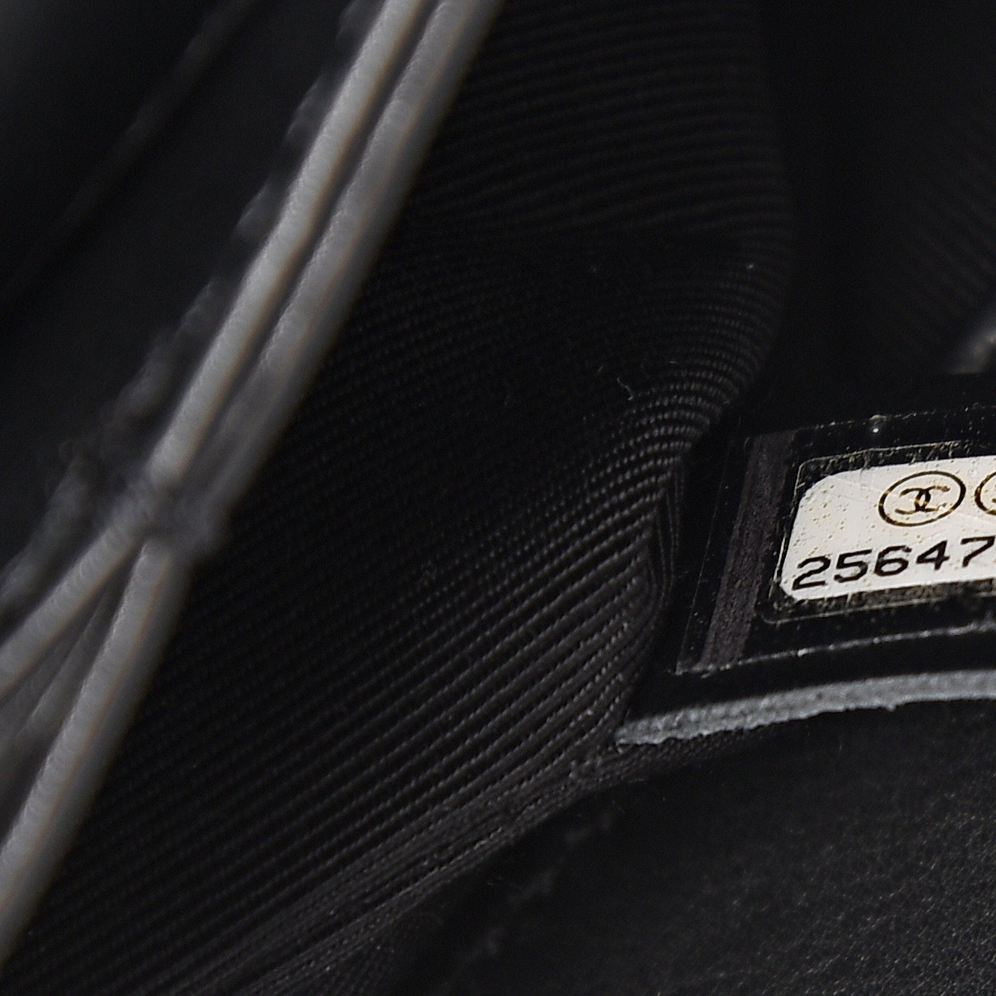 Calfskin Studded Chevron Quilted Flap Black