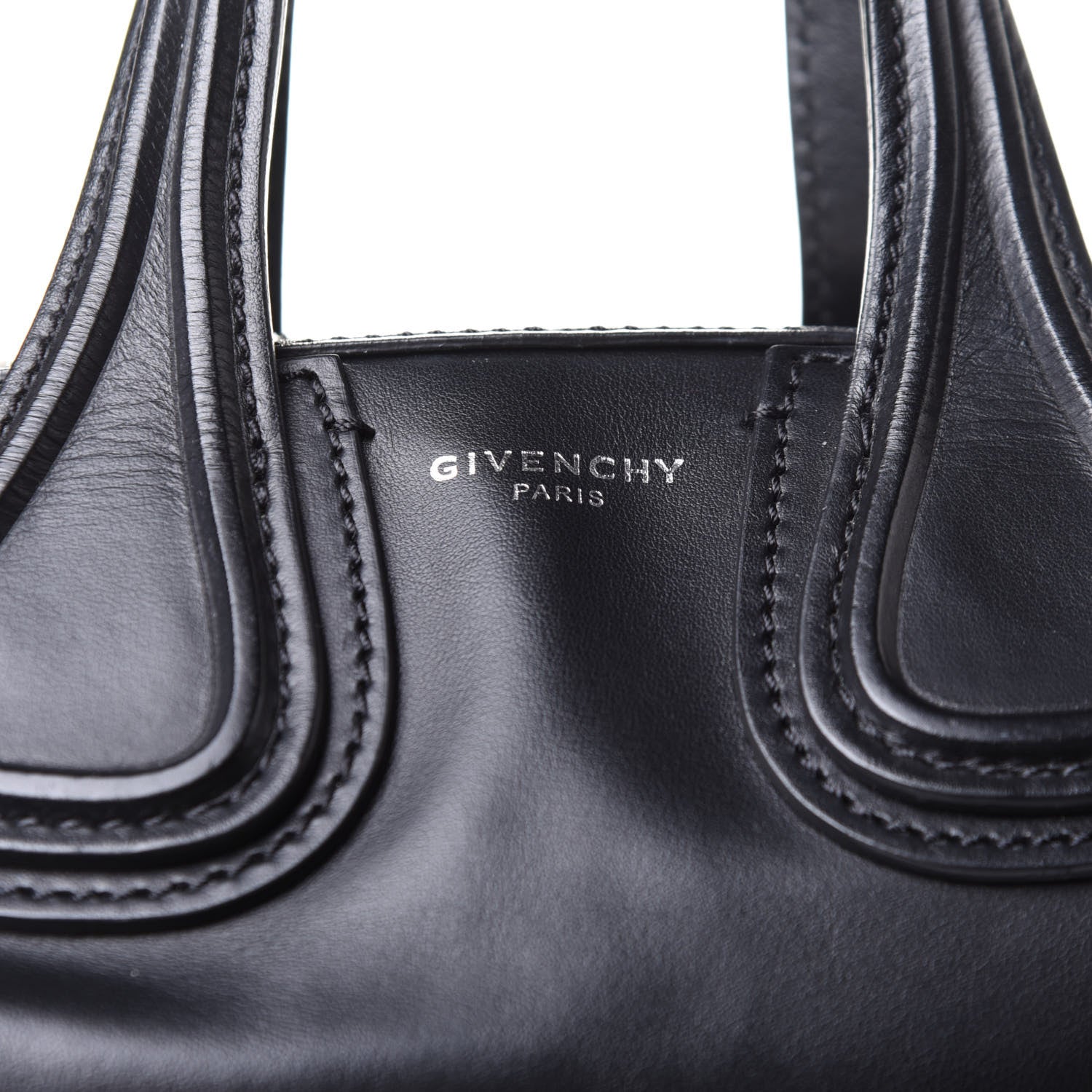 Givenchy Waxed Calfskin Medium Nightingale Logo Strap Black 8 of 10