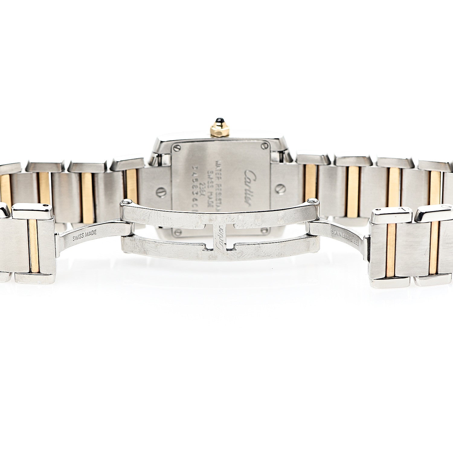 Cartier Stainless Steel 18K Yellow Gold 20mm Tank Francaise Quartz Watch 5 of 6
