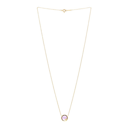 Tiffany 18K Yellow Gold Amethyst Paloma Picasso Olive Leaf Pendant Necklace 3 of 4
