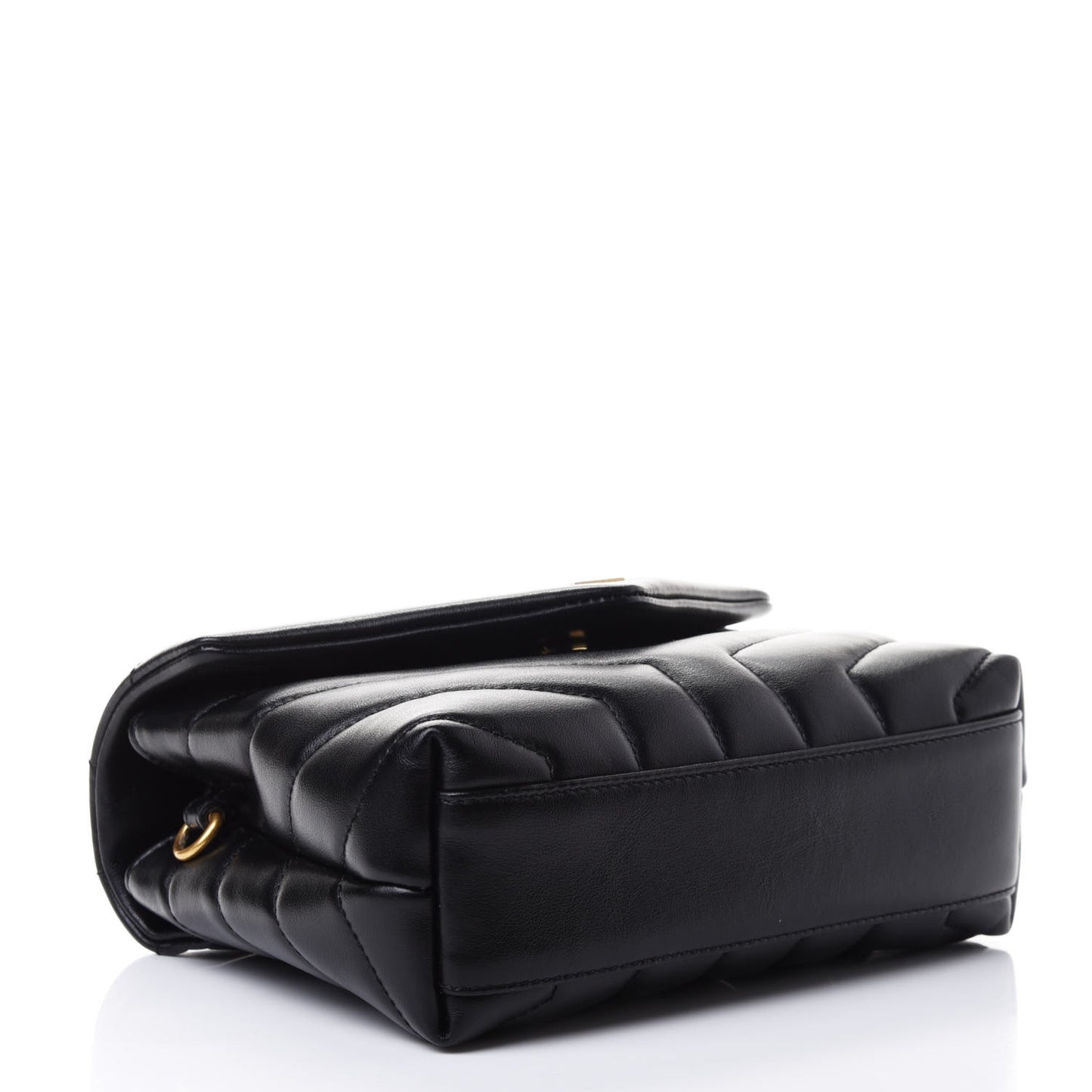Calfskin Y Quilted Monogram Toy Loulou Crossbody Bag Black