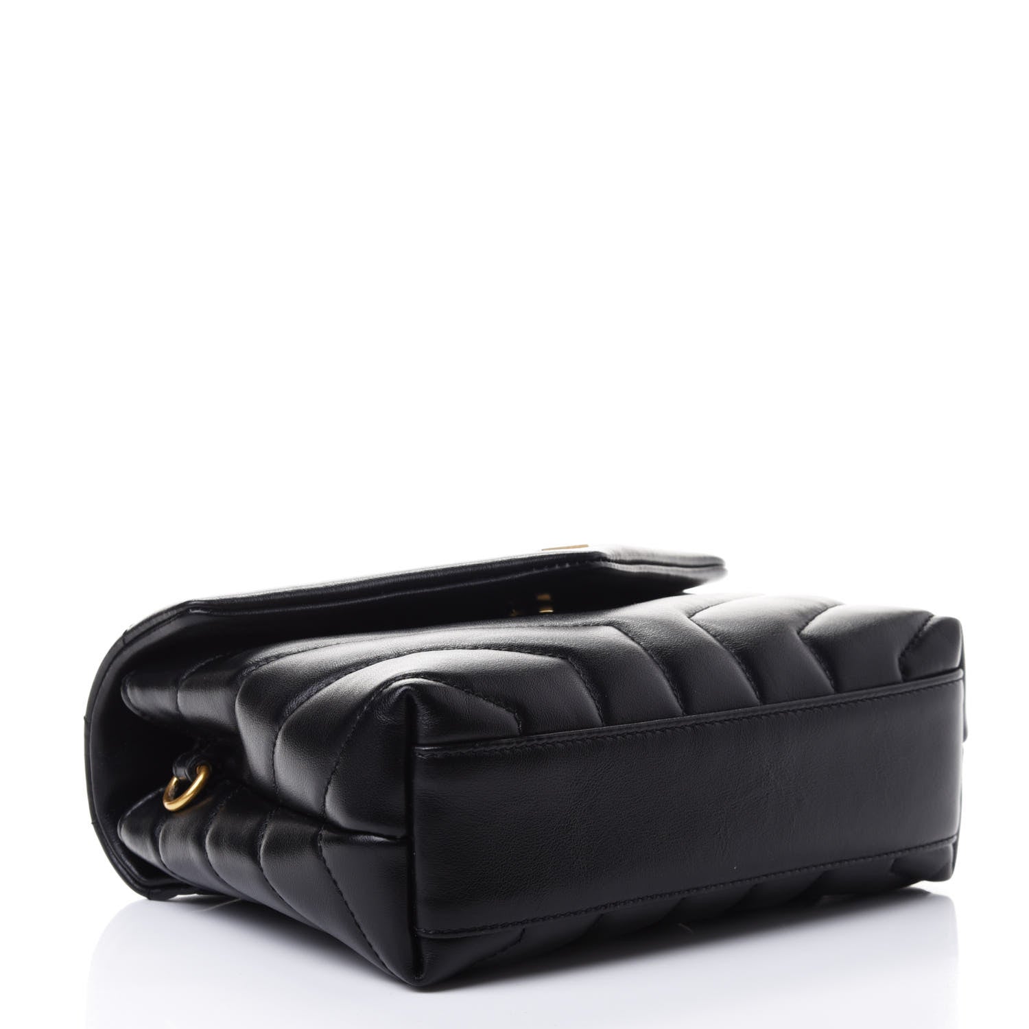 Saint Laurent Calfskin Y Quilted Monogram Toy Loulou Crossbody Bag Black 3 of 4