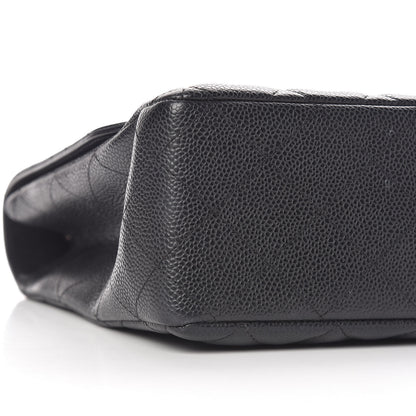 Chanel Caviar Quilted Jumbo Single Flap Black 5 of 10