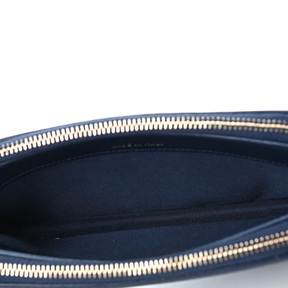 Chanel Caviar Quilted CC Filigree Clutch With Chain Navy 4 of 4