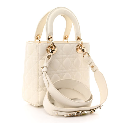 Christian Dior Lambskin Cannage Small My ABCDior Lady Dior White 3 of 10