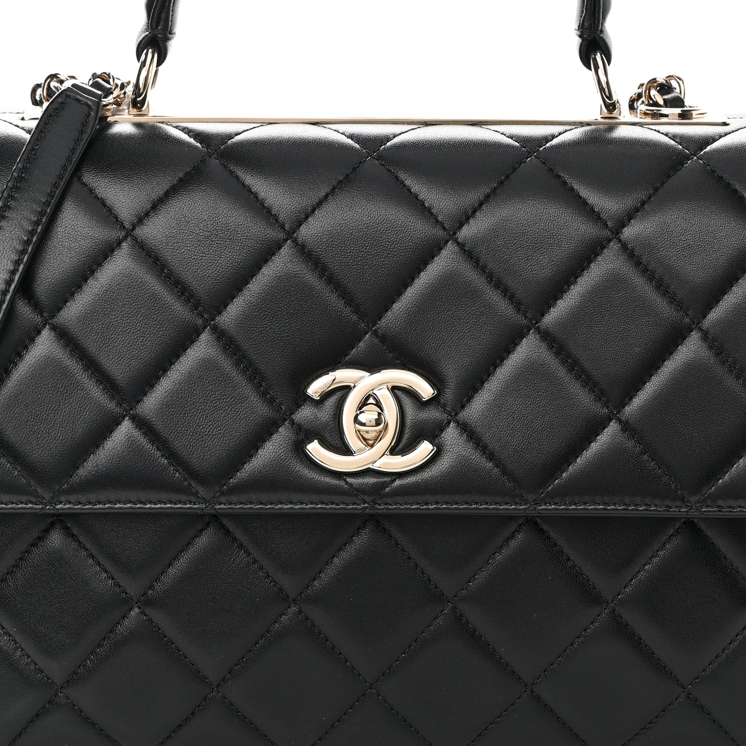 Chanel Lambskin Quilted Medium Trendy CC Flap Dual Handle Bag Black 8 of 12