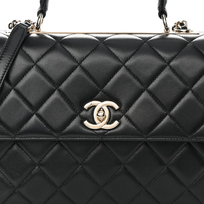 Chanel Lambskin Quilted Medium Trendy CC Flap Dual Handle Bag Black 8 of 12