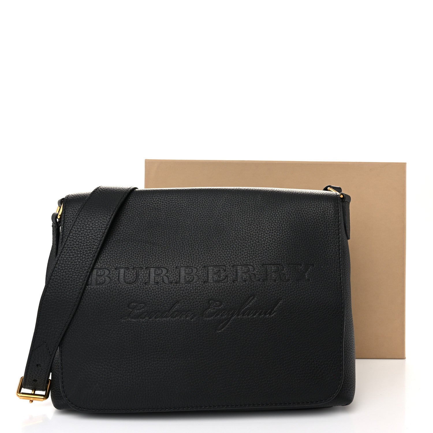 Burberry Signature Grain Medium Burleigh Crossbody Bag Black 1601900 – FASHIONPHILE