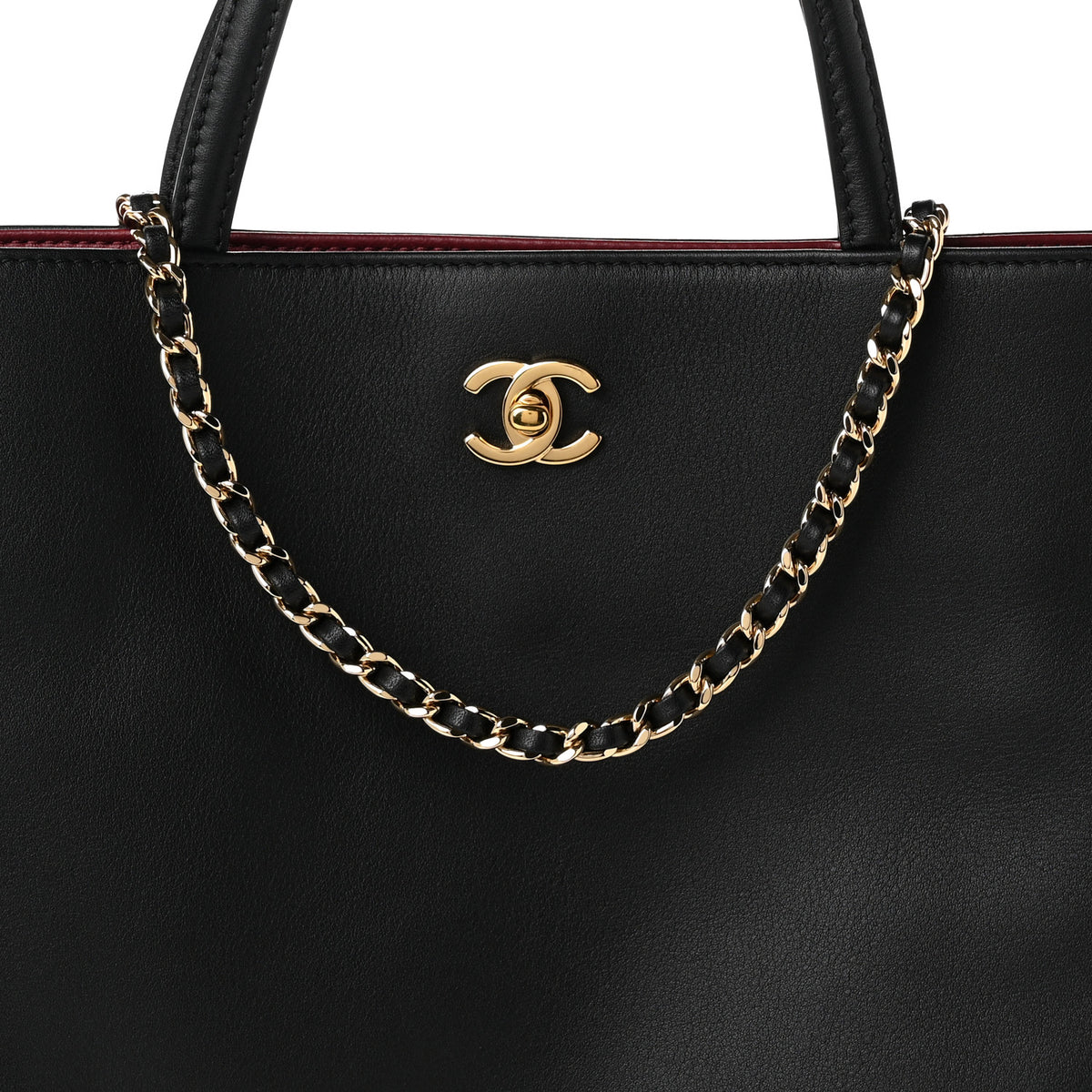 Chanel Calfskin Small Shopping Bag Black 8 of 10