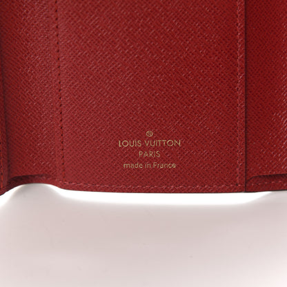 Louis Vuitton Damier Ebene Victorine Wallet Red 6 of 8
