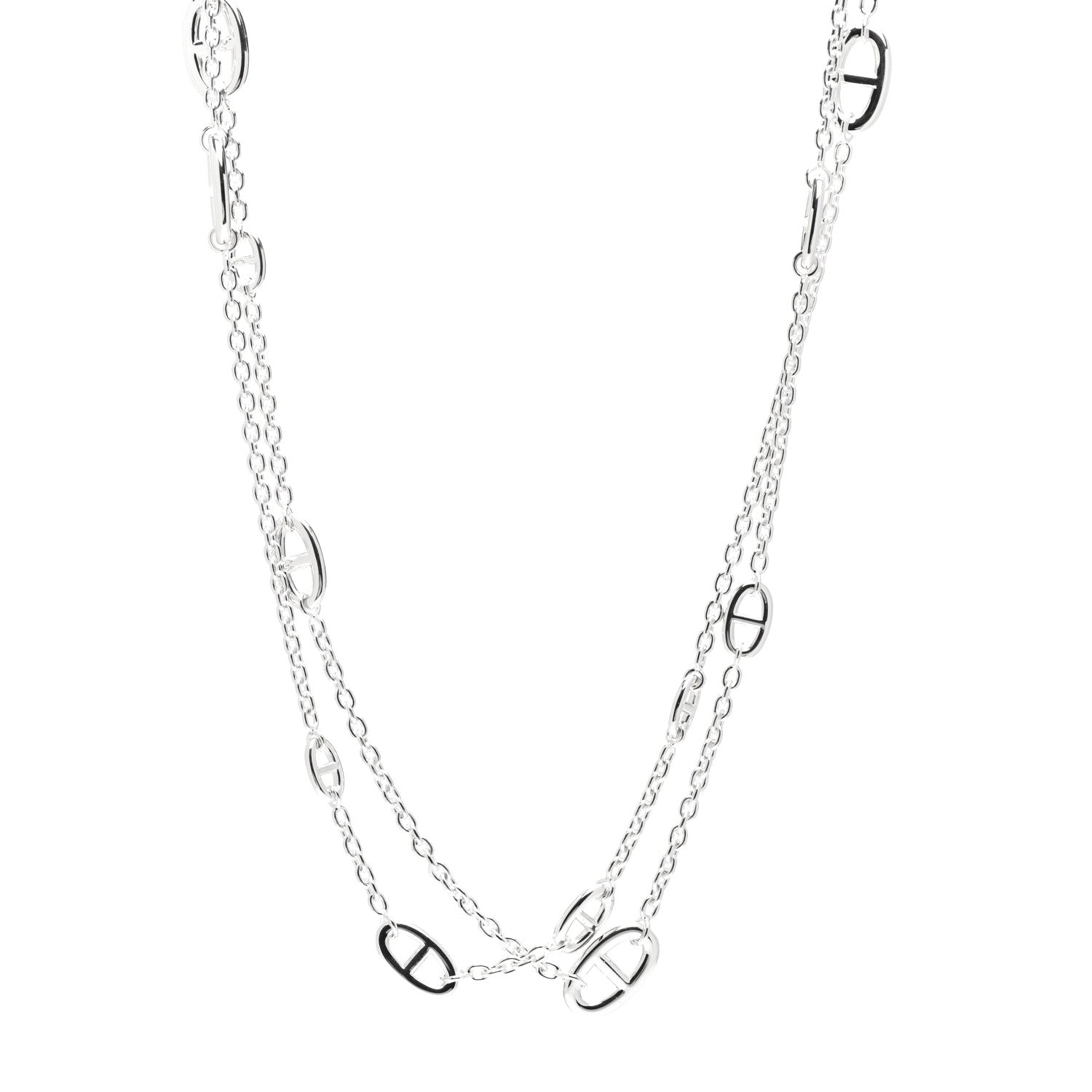 Hermes Sterling Silver Farandole Necklace 160 1 of 5