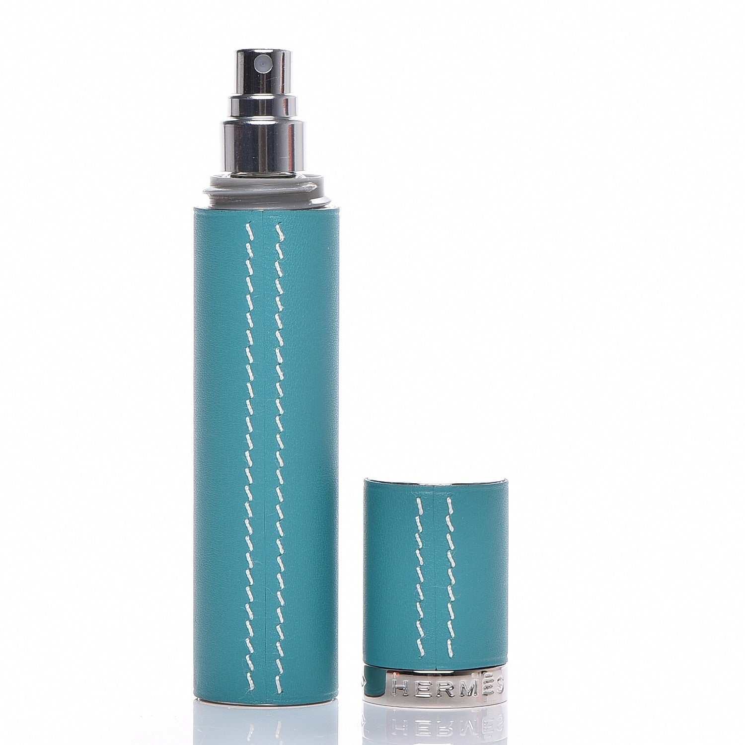 Hermes Milo Lambskin Refillable Bottle and Case Bleu Paon 5 of 7