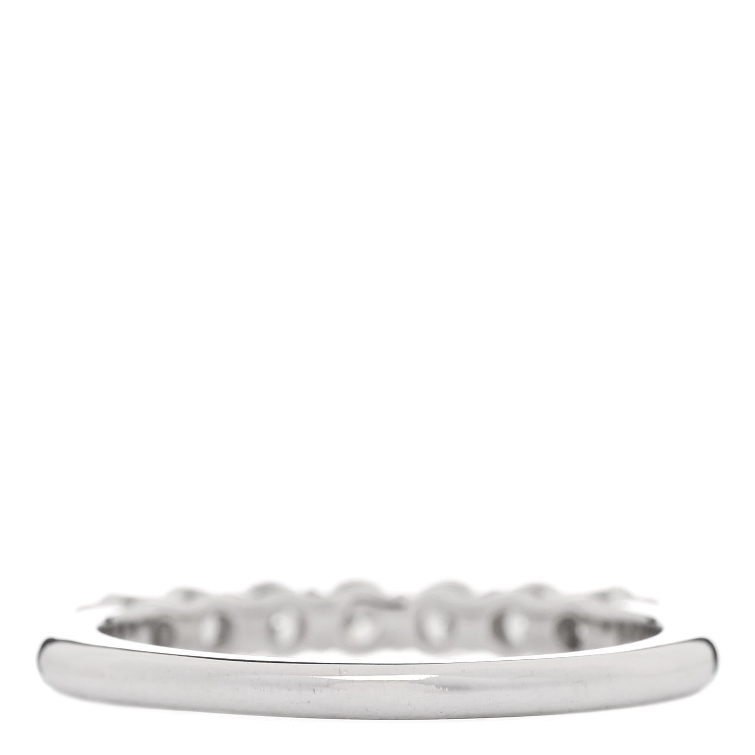 Tiffany Platinum Diamond 3mm Embrace Half Circle Band Ring 56 7.5 3 of 6