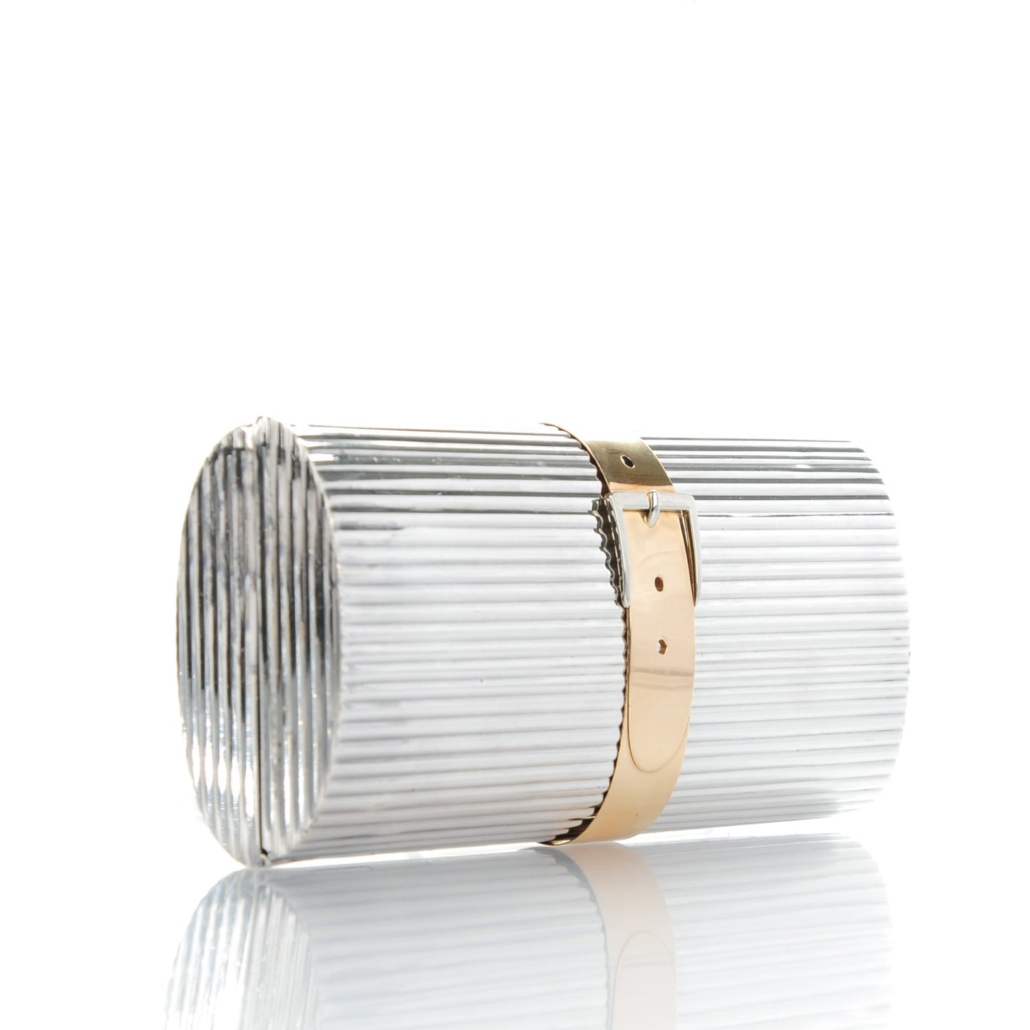 Sterling Silver 18K Rose Gold Plated Minaudière Clutch