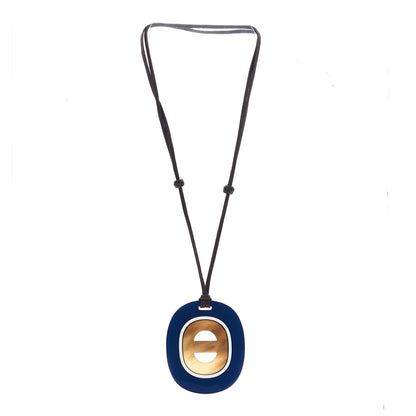 Hermes Lacquered Buffalo Horn Fidelio Pendant Necklace 2 of 3