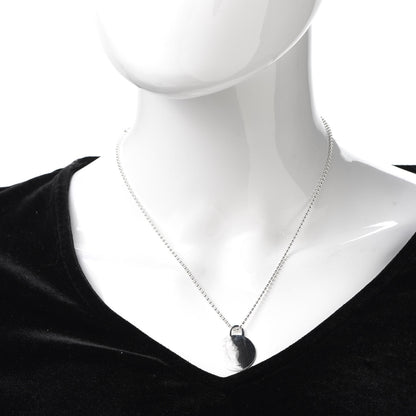 Tiffany Sterling Silver Round Tag Pendant Necklace 2 of 6