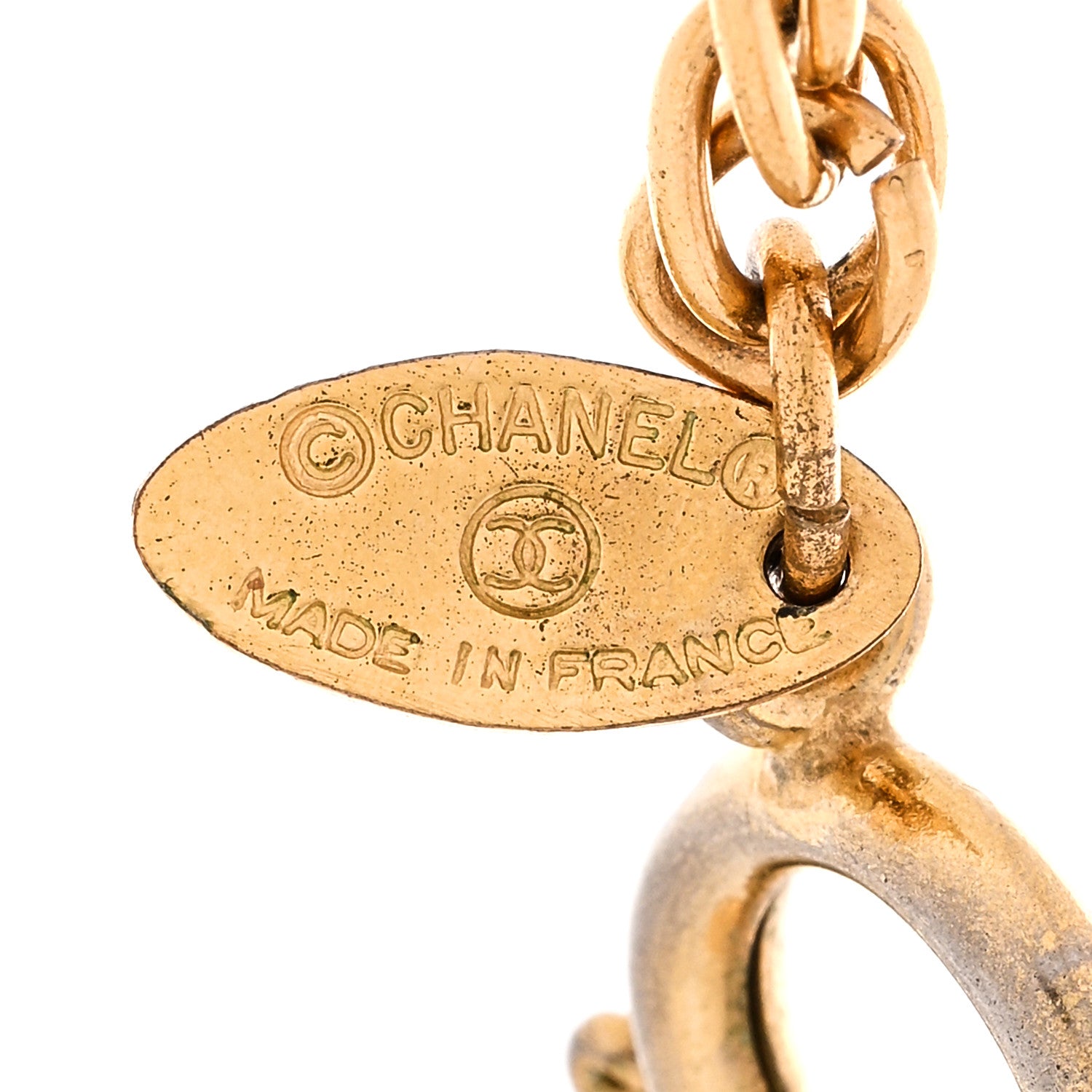 Chanel CC Pendant Necklace Gold 6 of 7