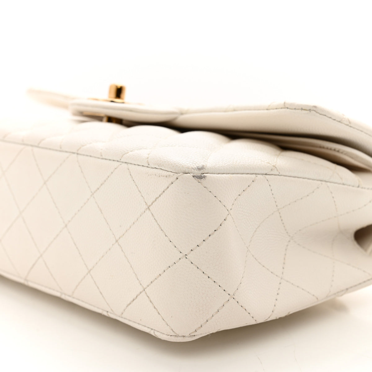 Chanel Caviar Quilted Small Double Flap White 10 of 12