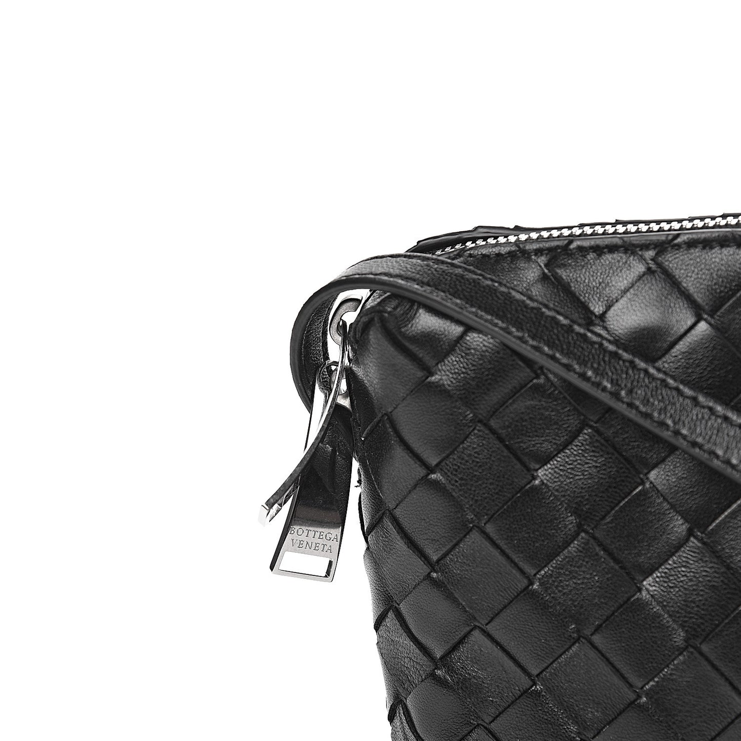 Nappa Intrecciato Crossbody Black