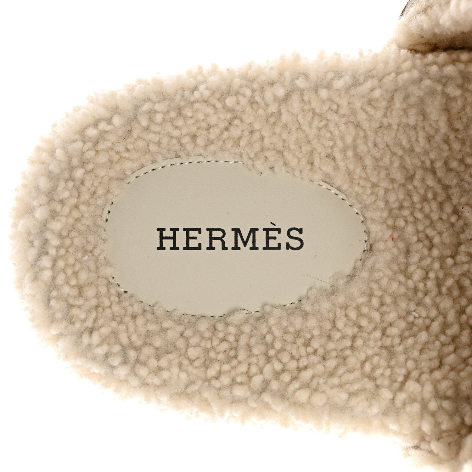 Hermes Suede Goatskin Woolskin Mens Chypre Sandals 41 Brun Fume Ecru 6 of 8
