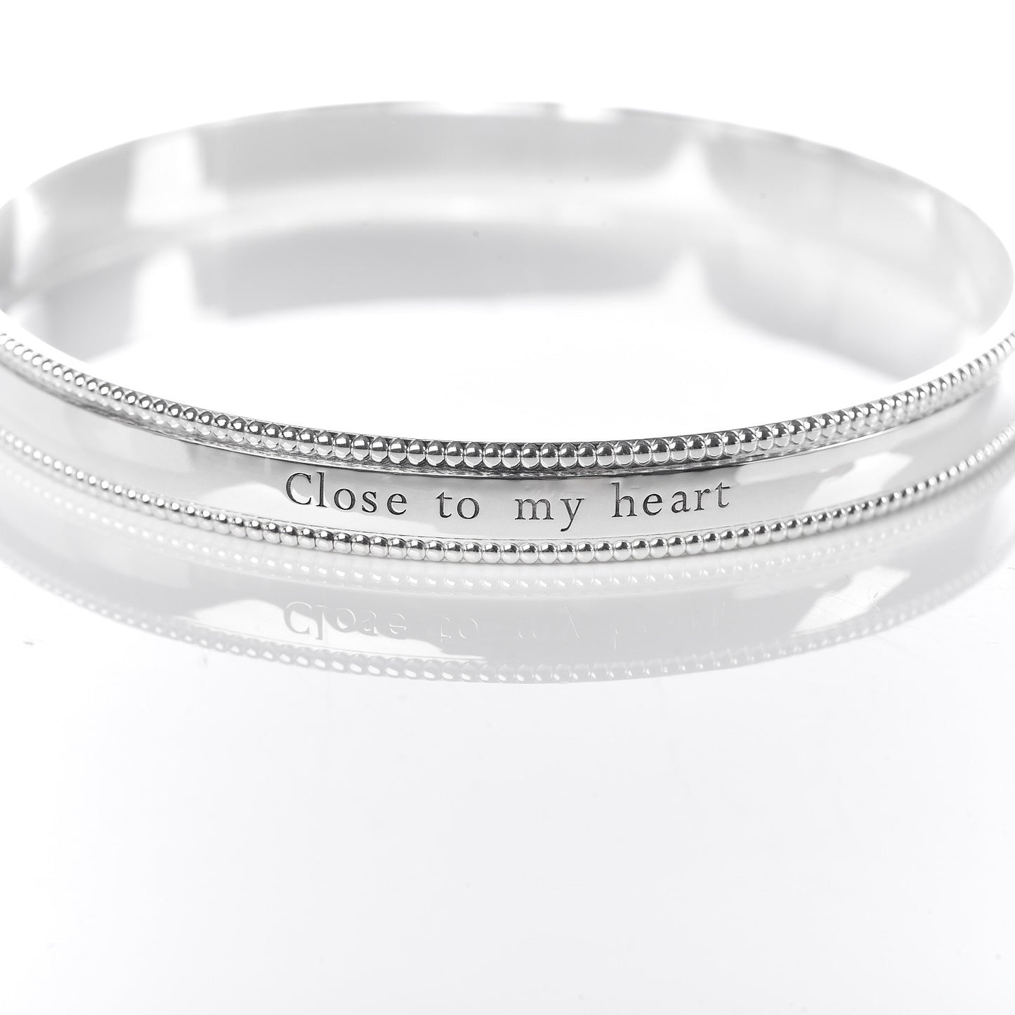 Sterling Silver Close To My Heart Bangle Bracelet