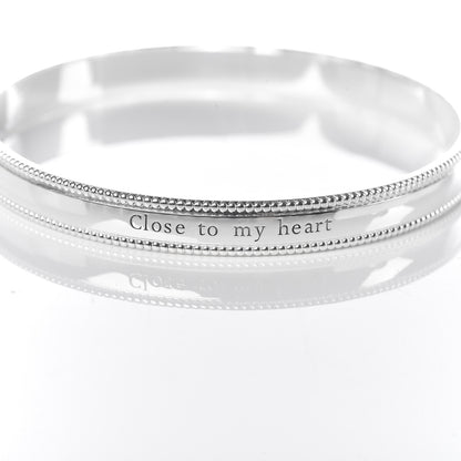 Tiffany Sterling Silver Close To My Heart Bangle Bracelet 5 of 5