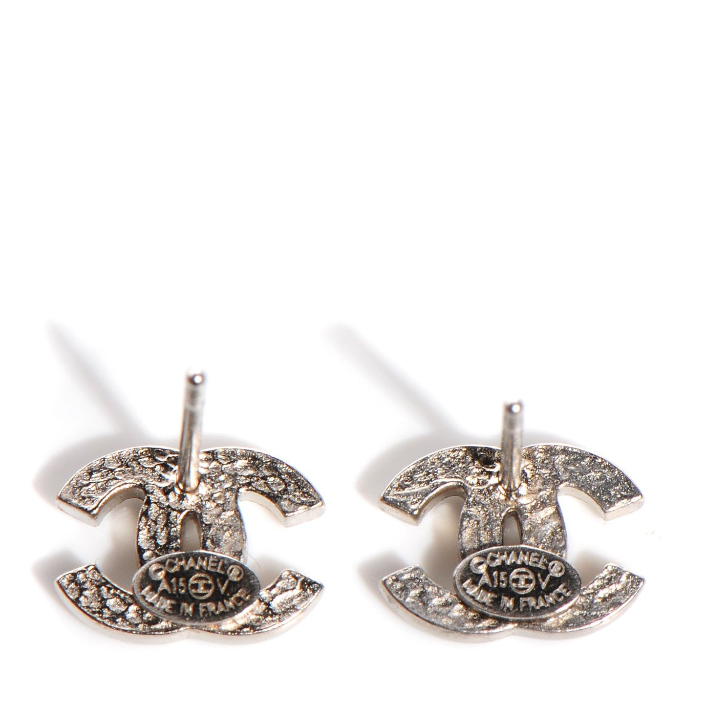 Crystal CC Earrings Silver