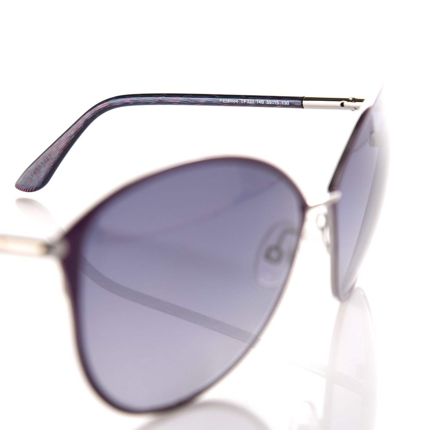 Tom Ford Penelope Vintage Round Sunglasses TF320 Purple 5 of 8