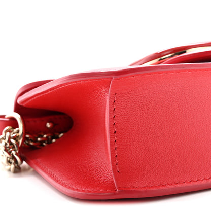 Valentino Garavani Calfskin Enamel Vlogo Small Loco Shoulder Bag Rouge Pur 8 of 9