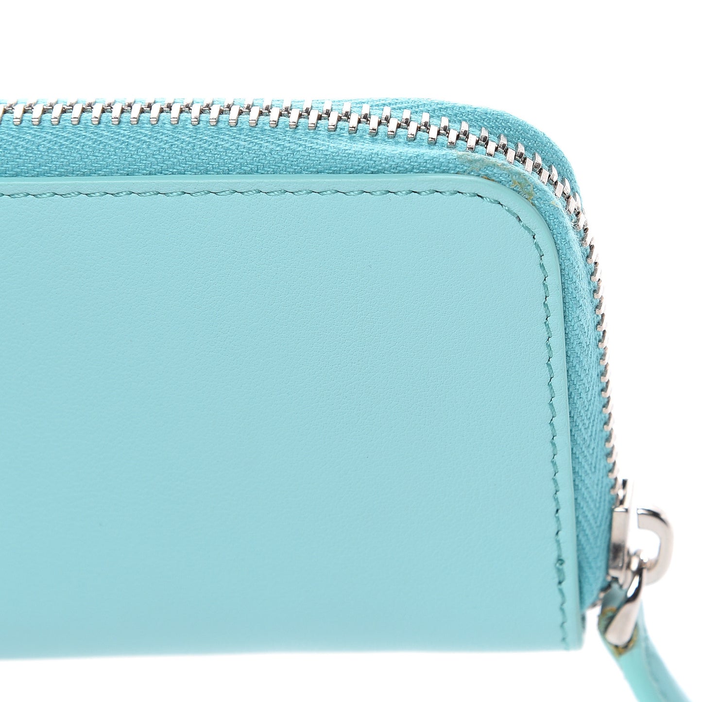Vitello Flamingo Mini Zip Around Wallet Tiffany