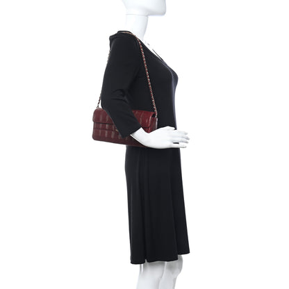 Chanel Lambskin East West Chocolate Bar Flap Bordeaux 2 of 12