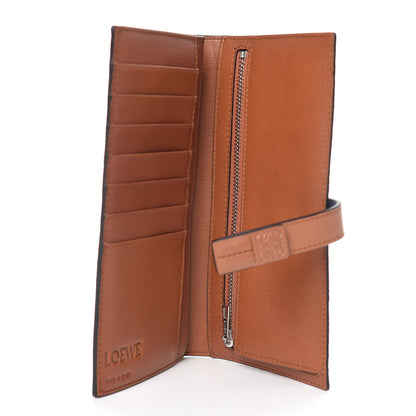 Loewe Grained Calfskin Large Vertical Wallet Steel Blue Tan 8 of 10
