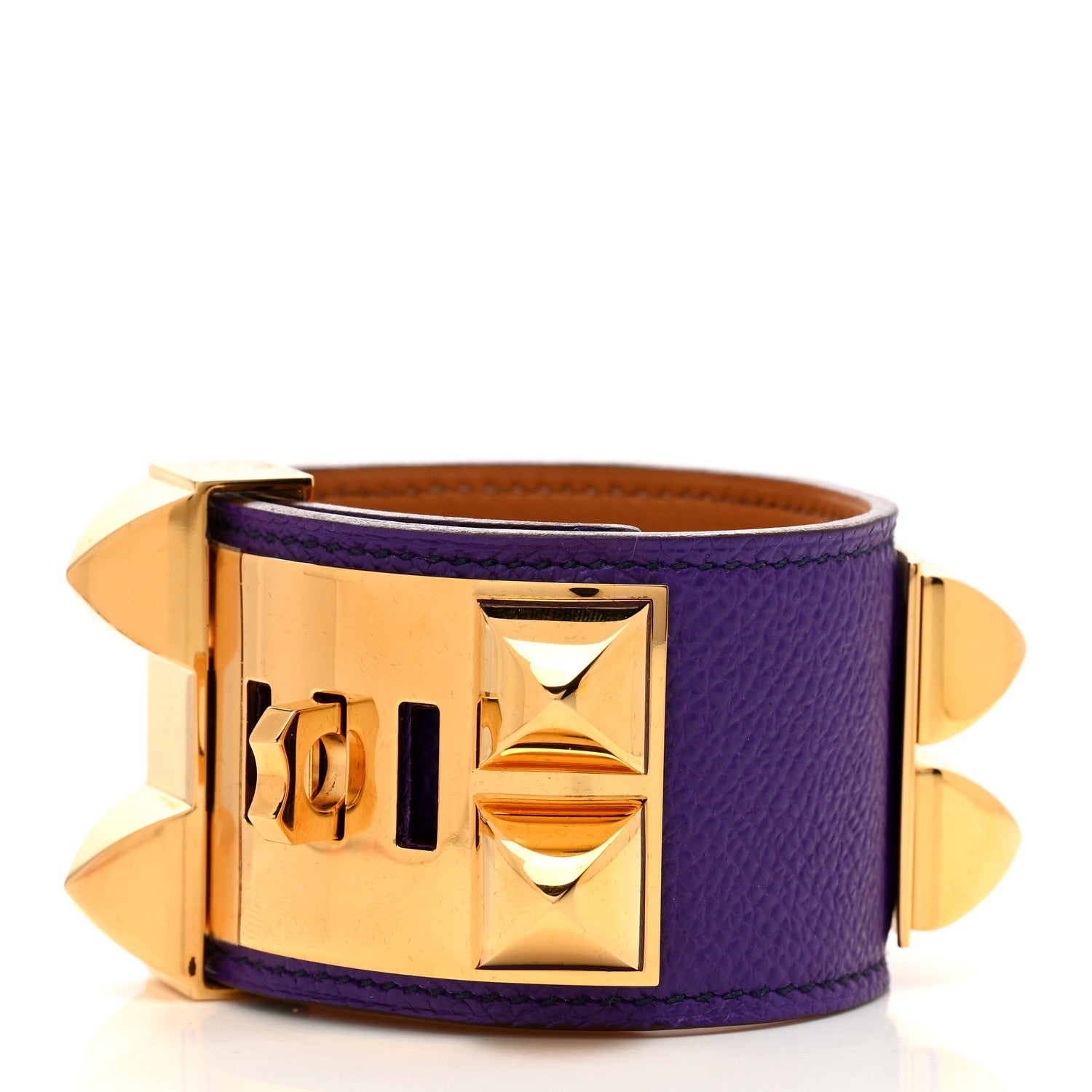 Hermes Epsom Collier de Chien CDC Bracelet S Crocus 2 of 4