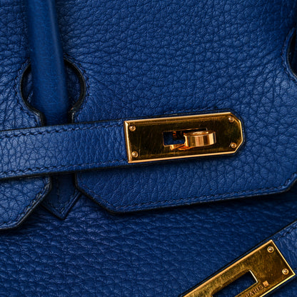 Hermes Taurillon Clemence Birkin 35 Bleu Brighton 16 of 21