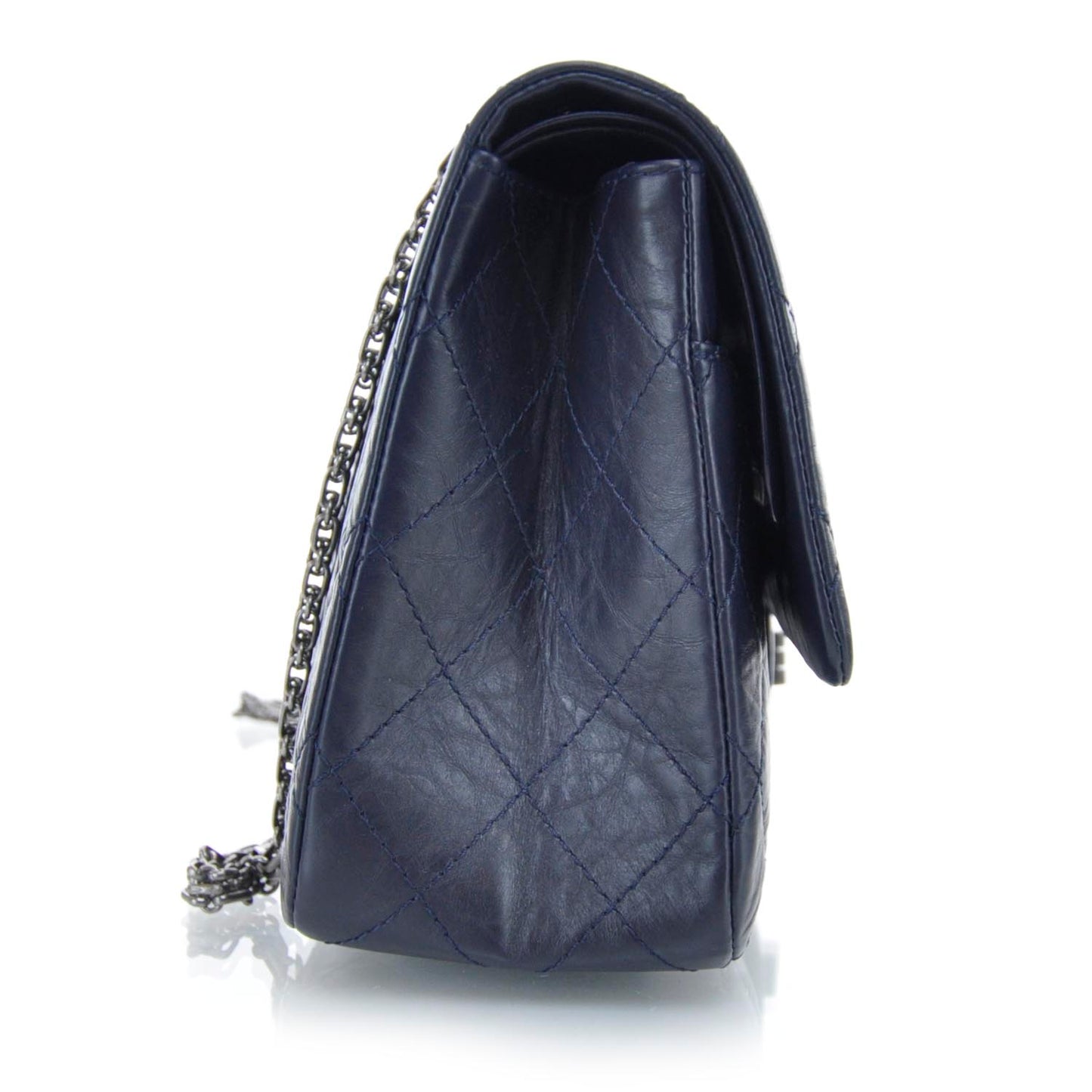 Aged Calfskin 2.55 Reissue 227 Flap Navy