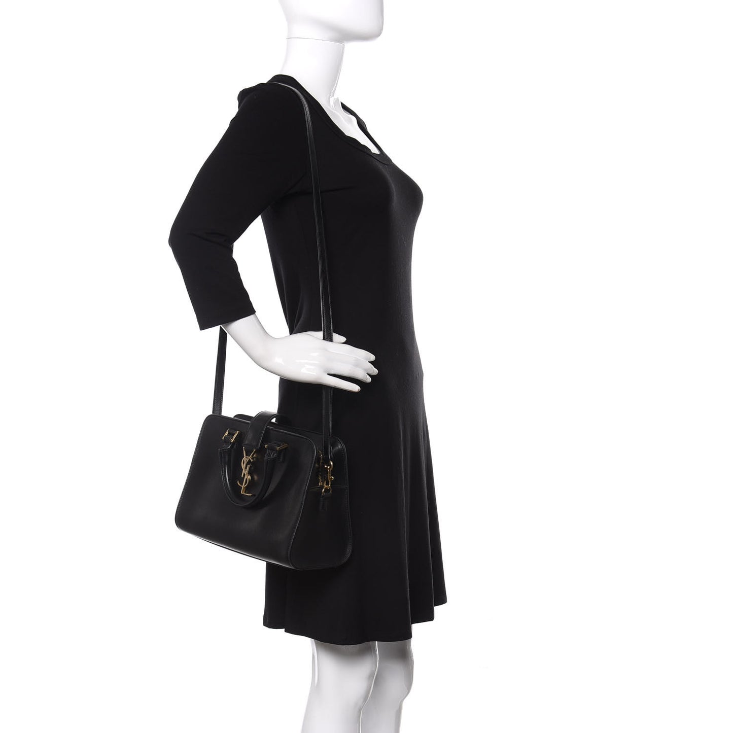 Calfskin Monogram Baby Cabas Black