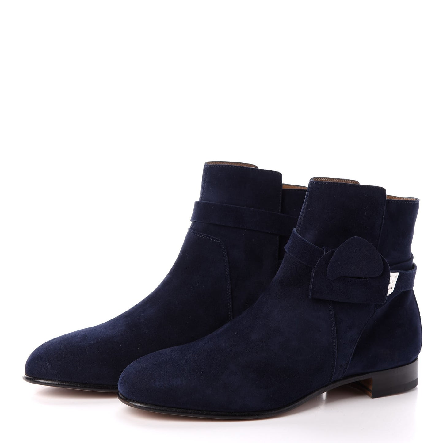 Suede Calfskin Neo Ankle Boots 36 Marine