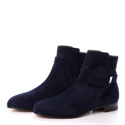 Hermes Suede Calfskin Neo Ankle Boots 36 Marine 3 of 7