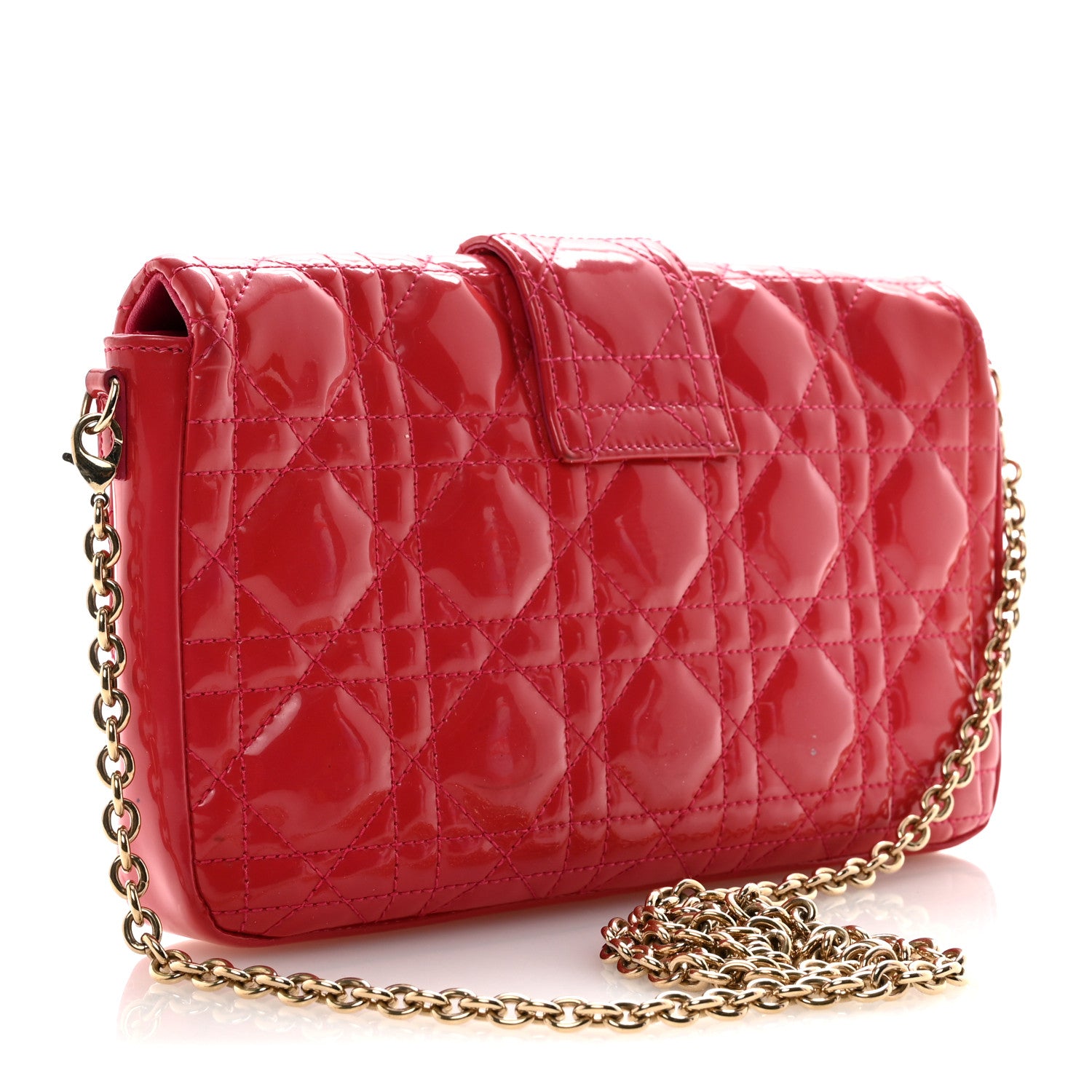 Christian Dior Patent Cannage Miss Dior Promenade Pouch Fuchsia 3 of 11
