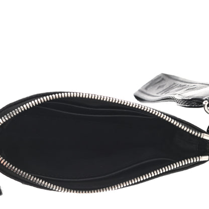 MCM Calfskin Wristlet Logo Pouch Black 5 of 7